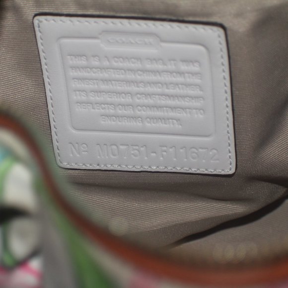 COACH MULTICOLOR SCRIBBLE SHOULDER BAG - Picture 6 of 9